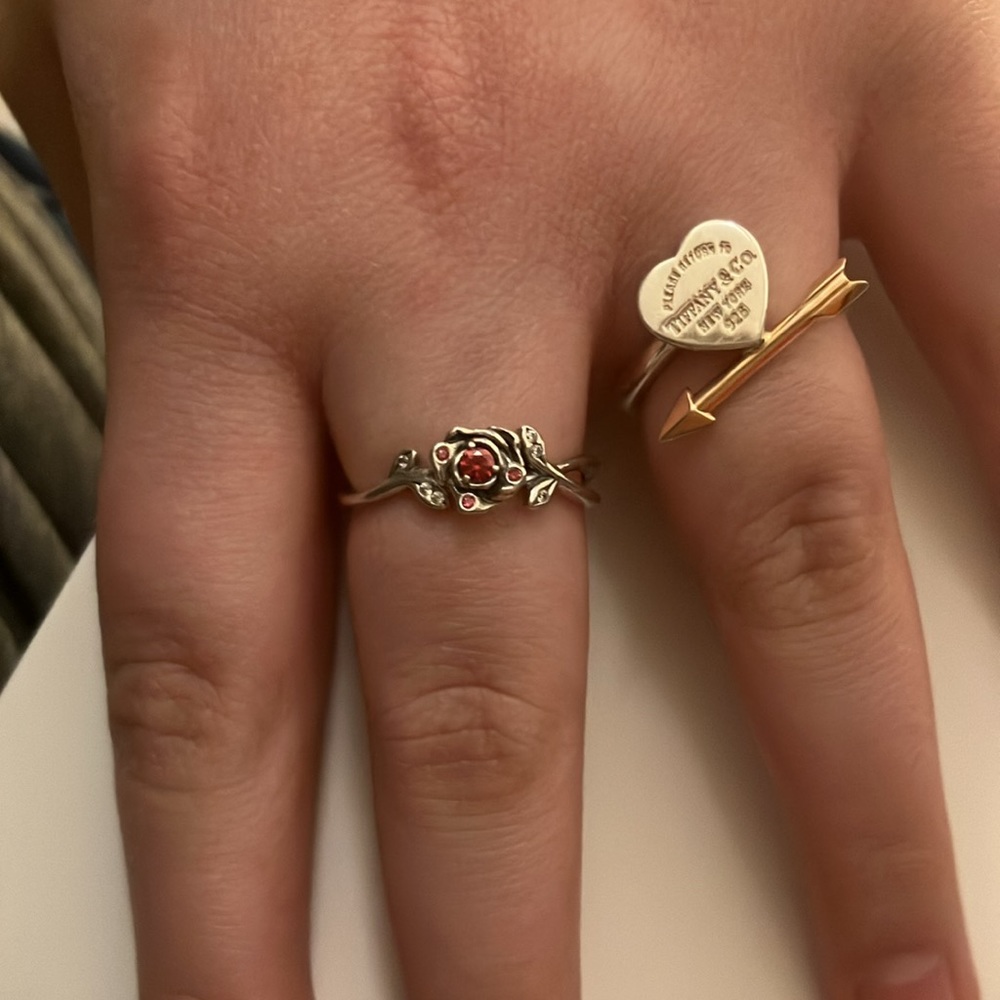Pandora Ring Disney beauty and the beast 925 silver and cubic zirconia